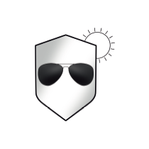 UVAおよびUVBをほぼ100％カット。屋内と屋外のブルーバイオレットライトをカット